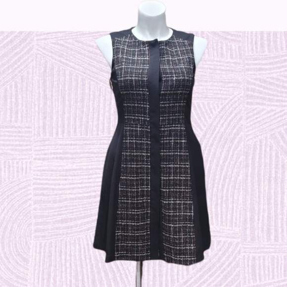 Vince Camuto Dresses & Skirts - Vince Camuto Sleeveless A-line Dress Black Tweed Detail Women Sz M with Pockets